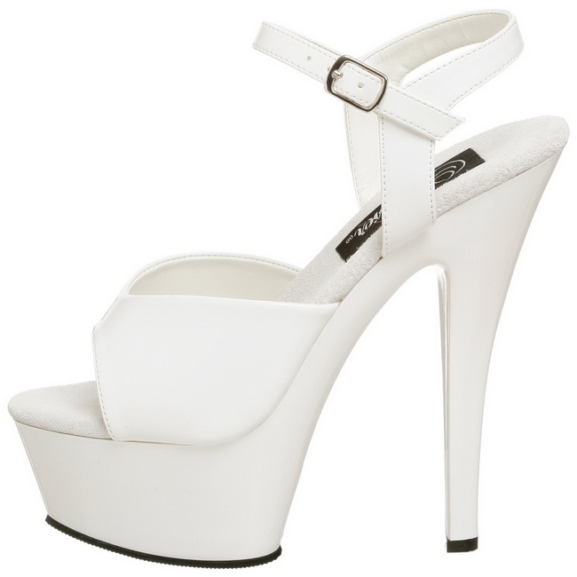 KISS-209 sandales plateforme pleaser blanc taille 37 - 38